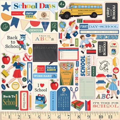 Carta Bella School Days Stickerbogen - Element Sticker